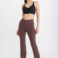 V-Flare Leggings - Deep Mahogany - Libra Sport