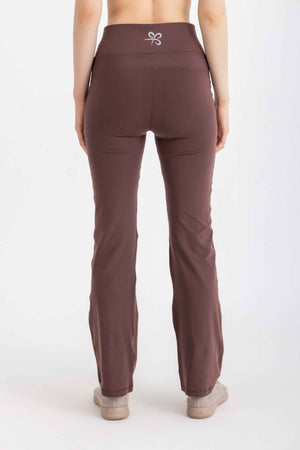 V-Flare Leggings - Deep Mahogany - Libra Sport