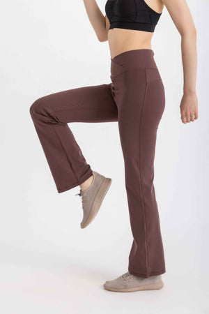 V-Flare Leggings - Deep Mahogany - Libra Sport