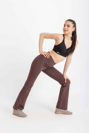 V-Flare Leggings - Deep Mahogany - Libra Sport