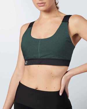 Heather Sports Bra - Pistachio Green - Libra Sport
