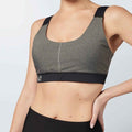 Heather Sports Bra -Charcoal - Libra Sport