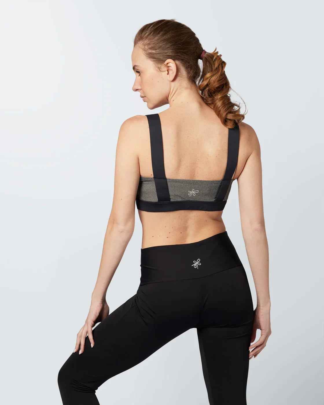Heather Sports Bra -Charcoal - Libra Sport