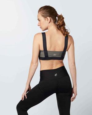 Heather Sports Bra -Charcoal - Libra Sport