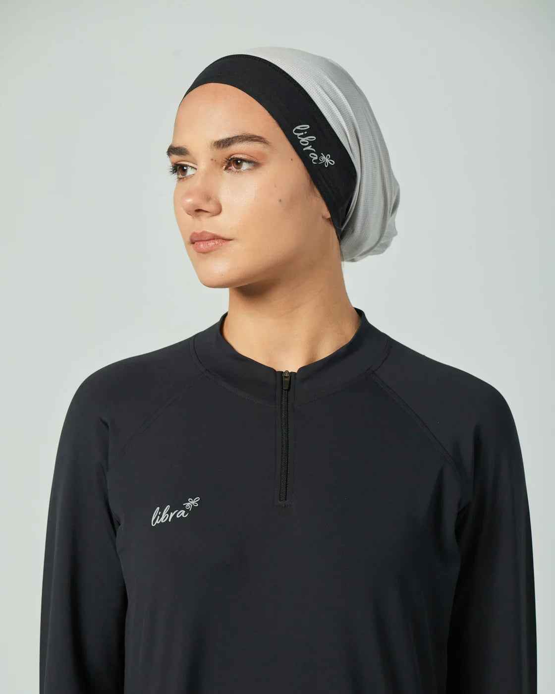 Neck Free Bandana - Raindrop Grey - Libra Sport