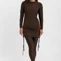 Contour Zip Top - Brown