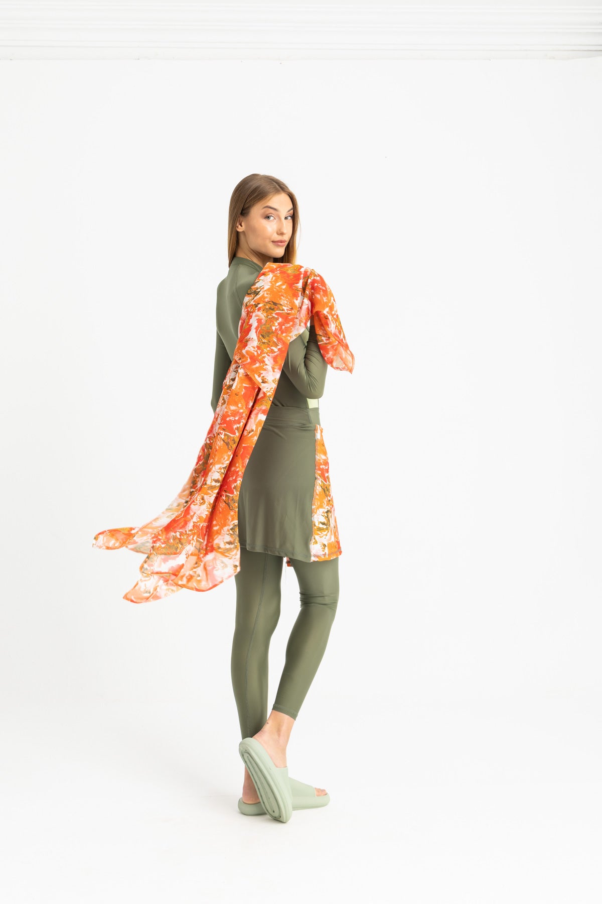 Chiffon Wrap - Green Watermark