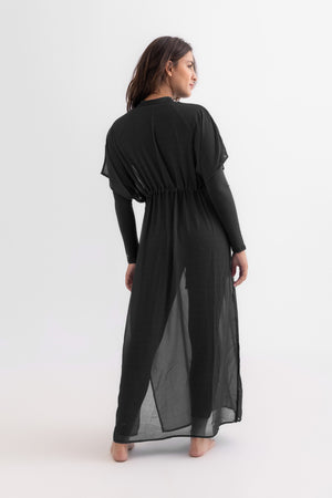 Chiffon Dress - Black - Libra Sport