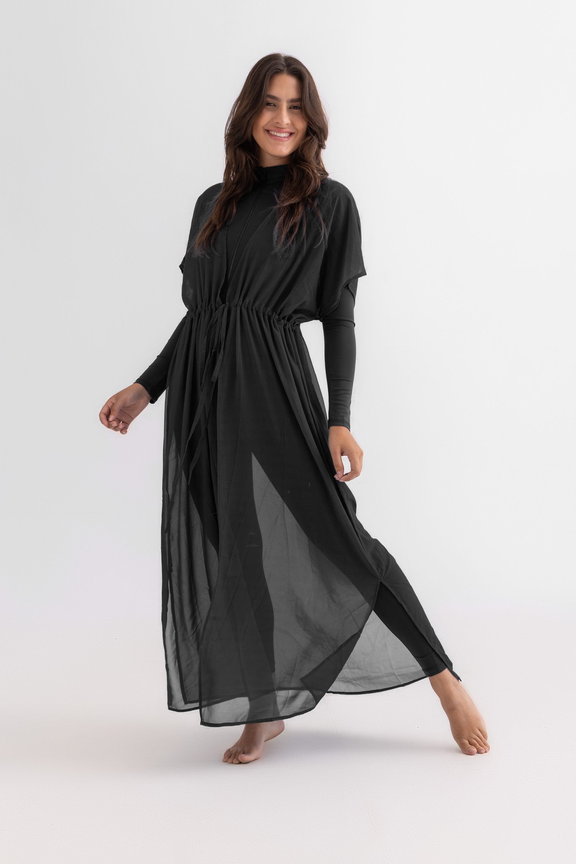 Chiffon Dress - Black - Libra Sport