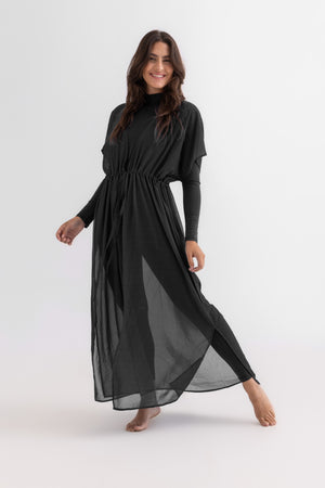 Chiffon Dress - Black - Libra Sport