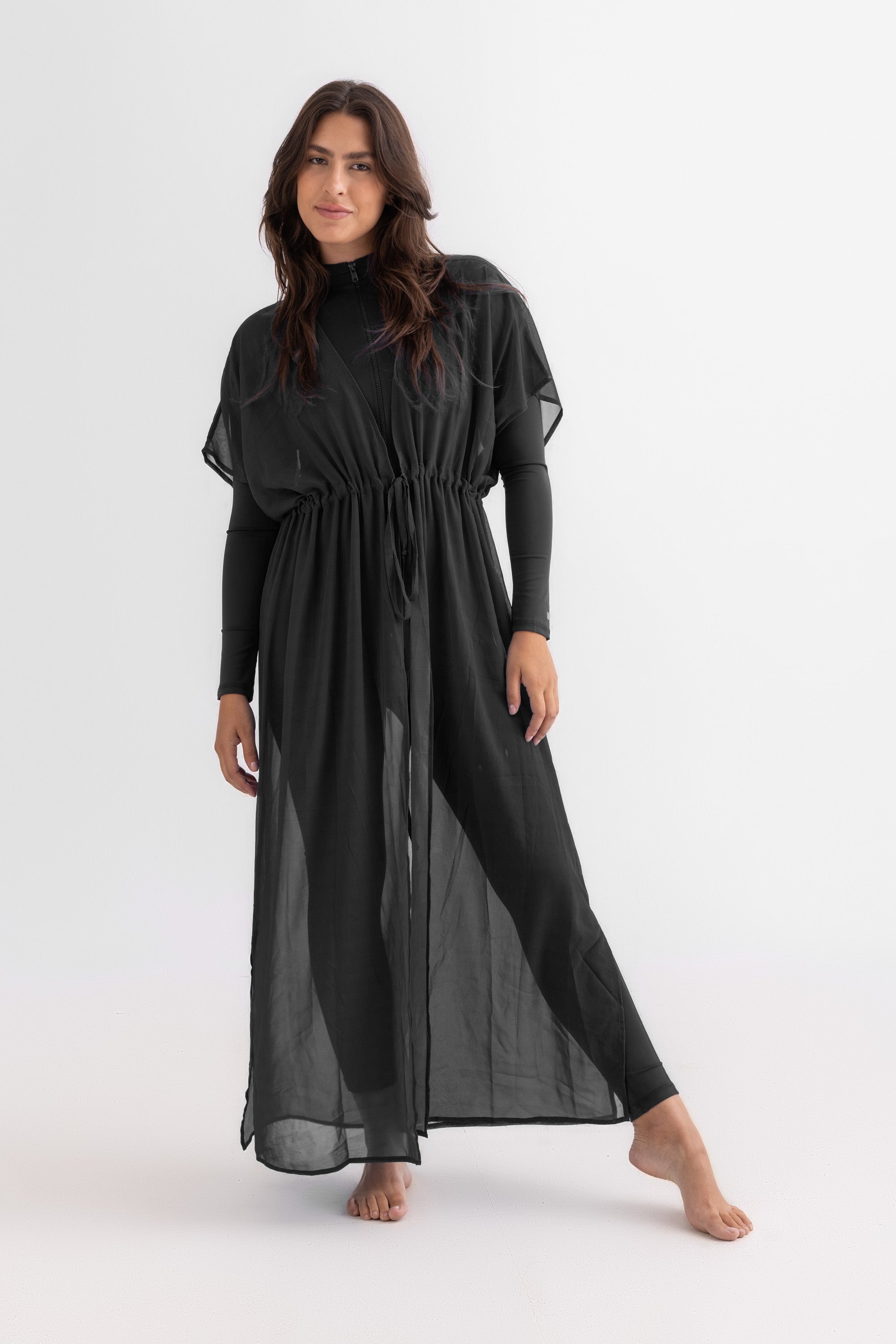 Chiffon Dress - Black - Libra Sport