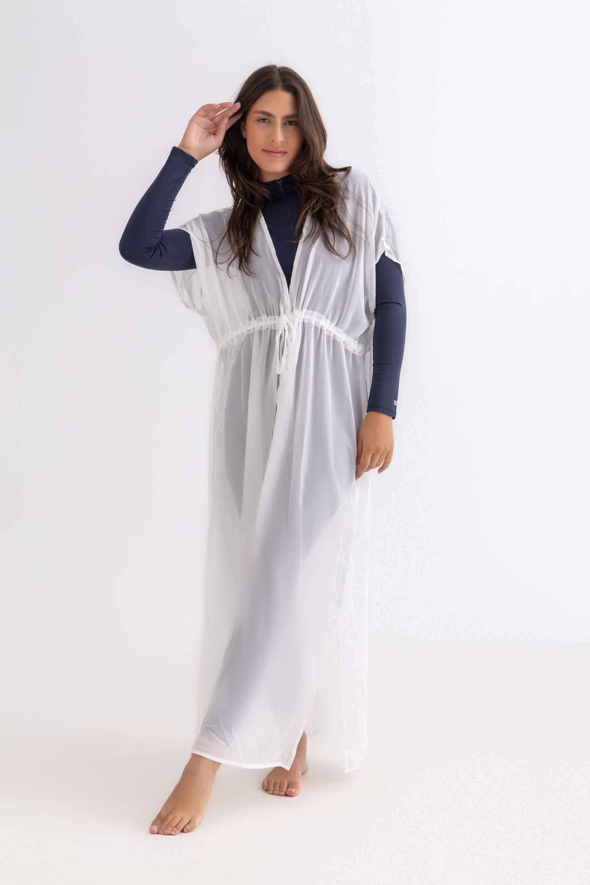 Chiffon Dress - White - Libra Sport