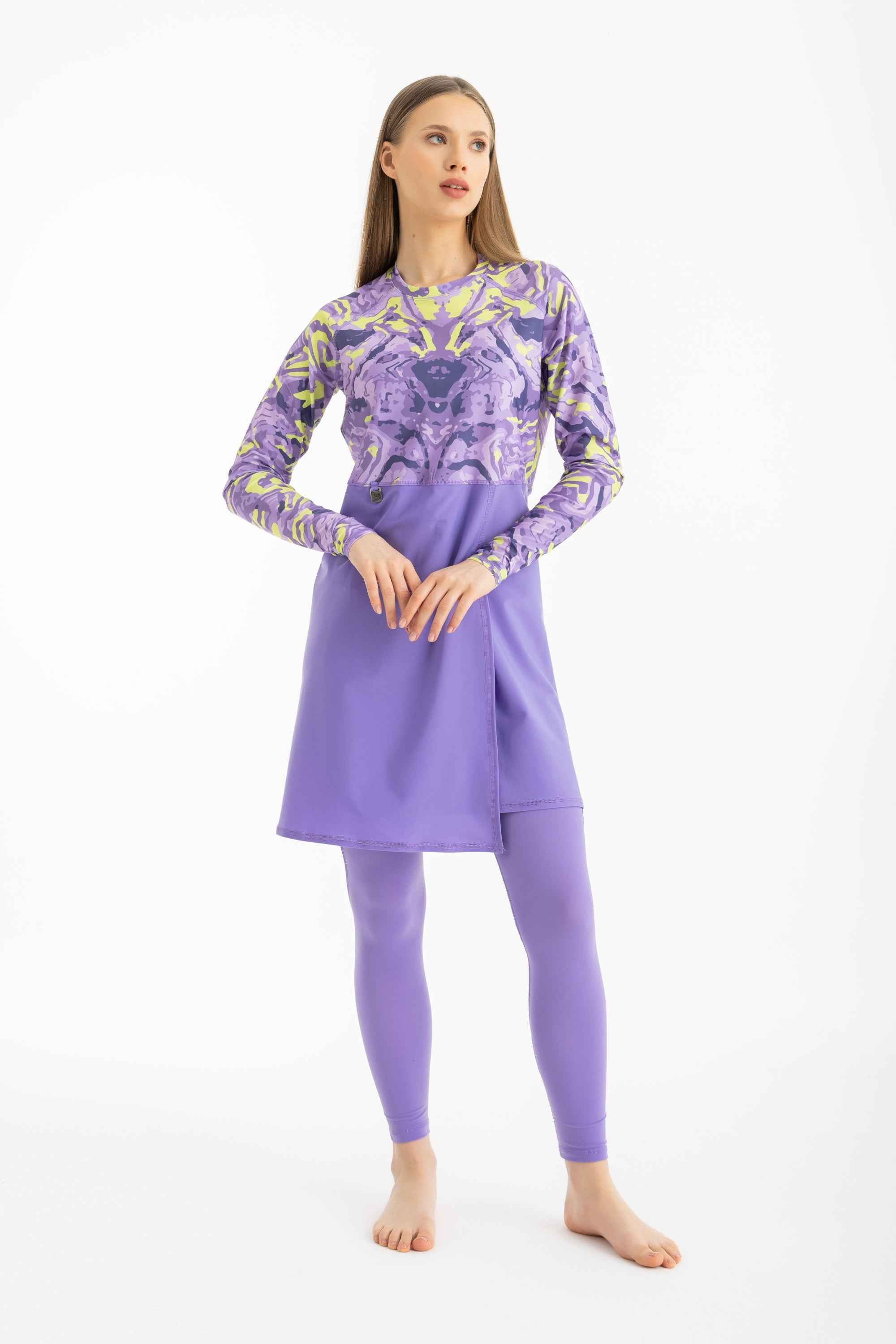 Motion Wave Swim Top - Digital Daydream - Libra Sport