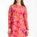 Motion Wave Swim Top - Orange Burst - Libra Sport