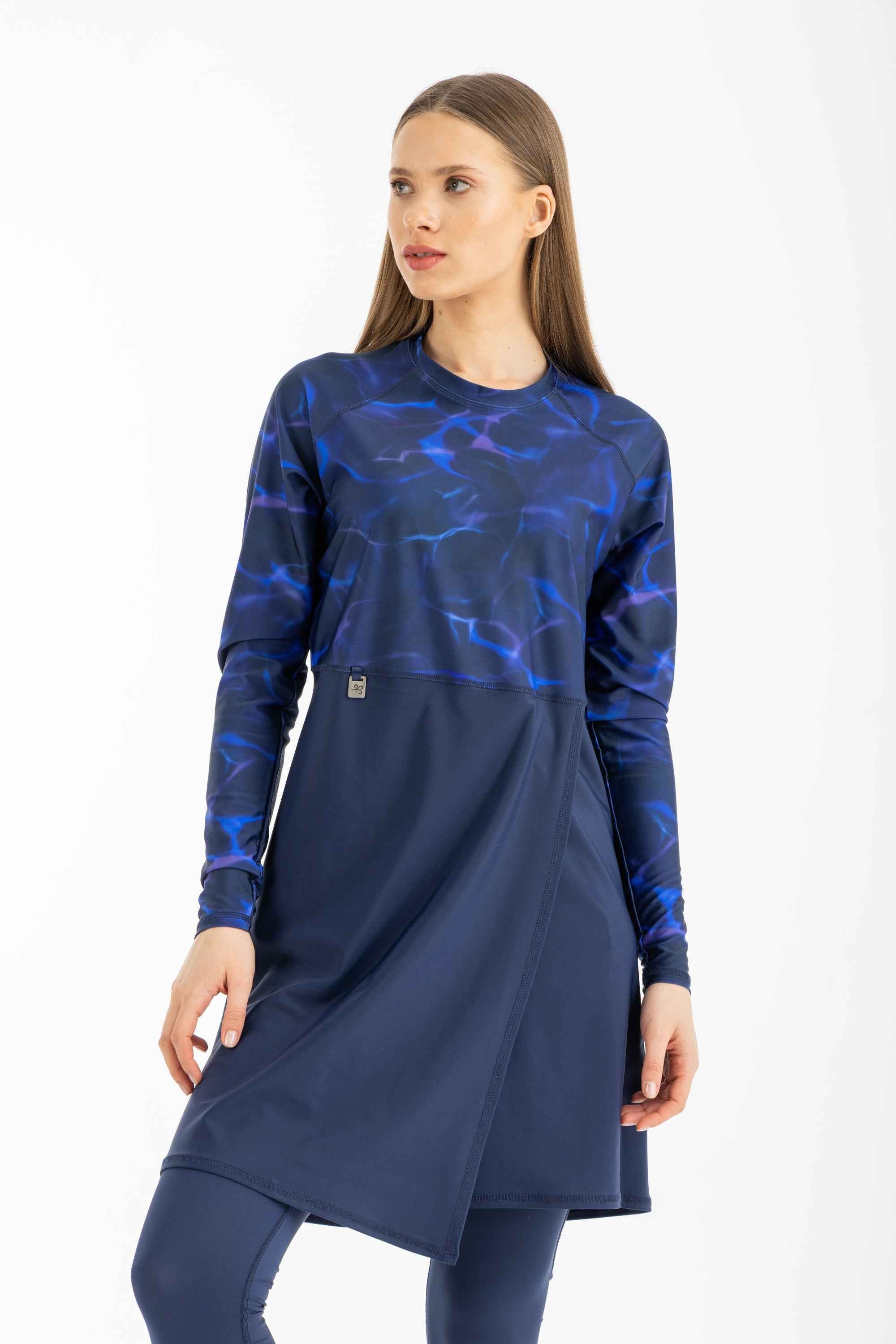 Motion Wave Swim Top - Midnight Blue - Libra Sport