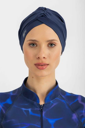 Sleek Swim Turban - Midnight Blue - Libra Sport