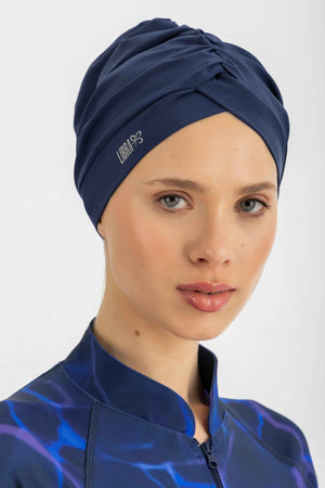 Sleek Swim Turban - Midnight Blue - Libra Sport