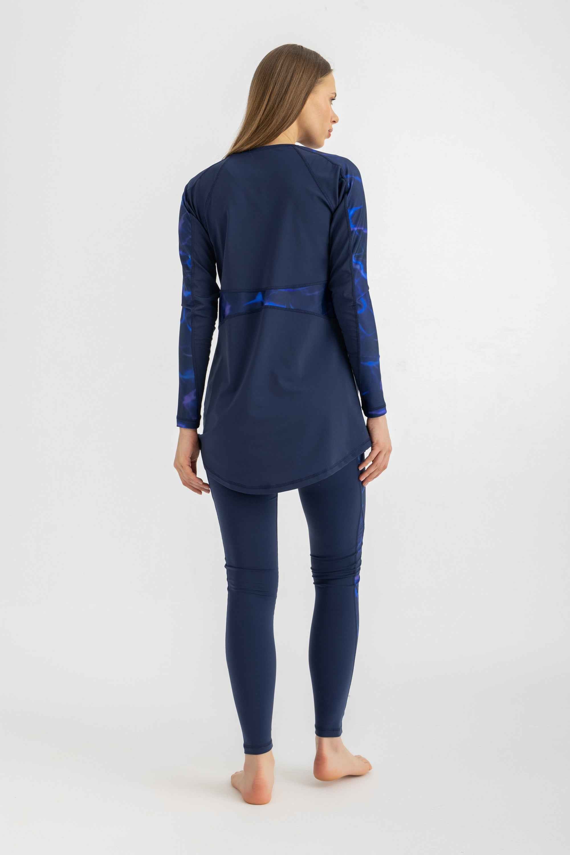 Asymmetrical Basic Swimsuit - Midnight Blue - Libra Sport