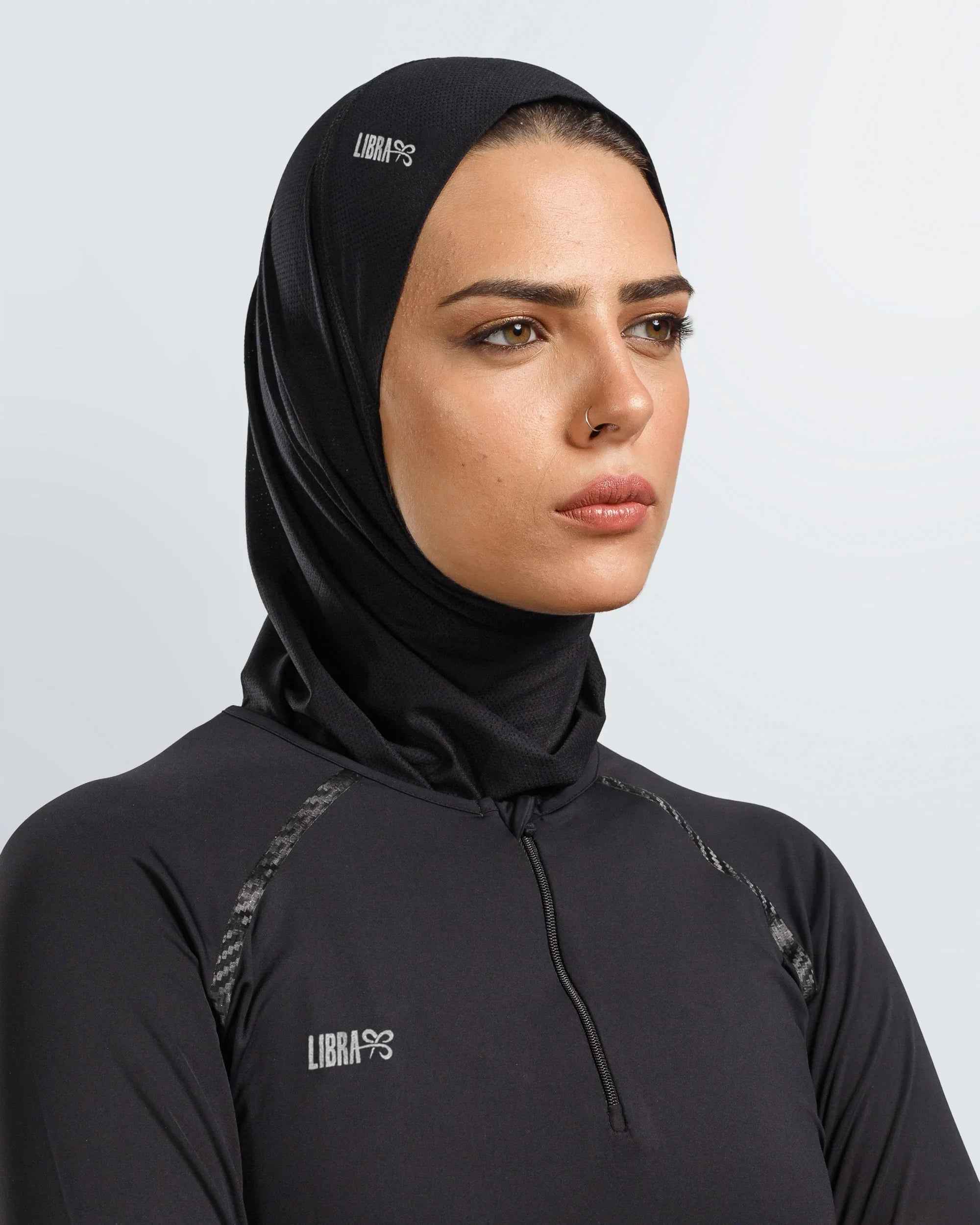 Hijab Light - Black - Libra Sport