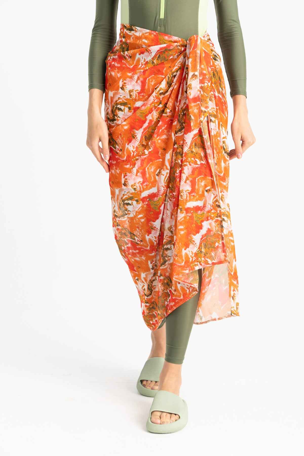 Chiffon Wrap - Green Watermark - Libra Sport