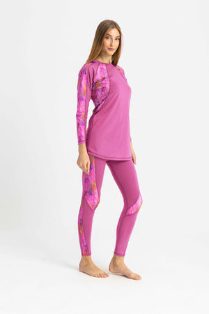 Asymmetrical Basic Swimsuit - Pink Haze - Libra Sport