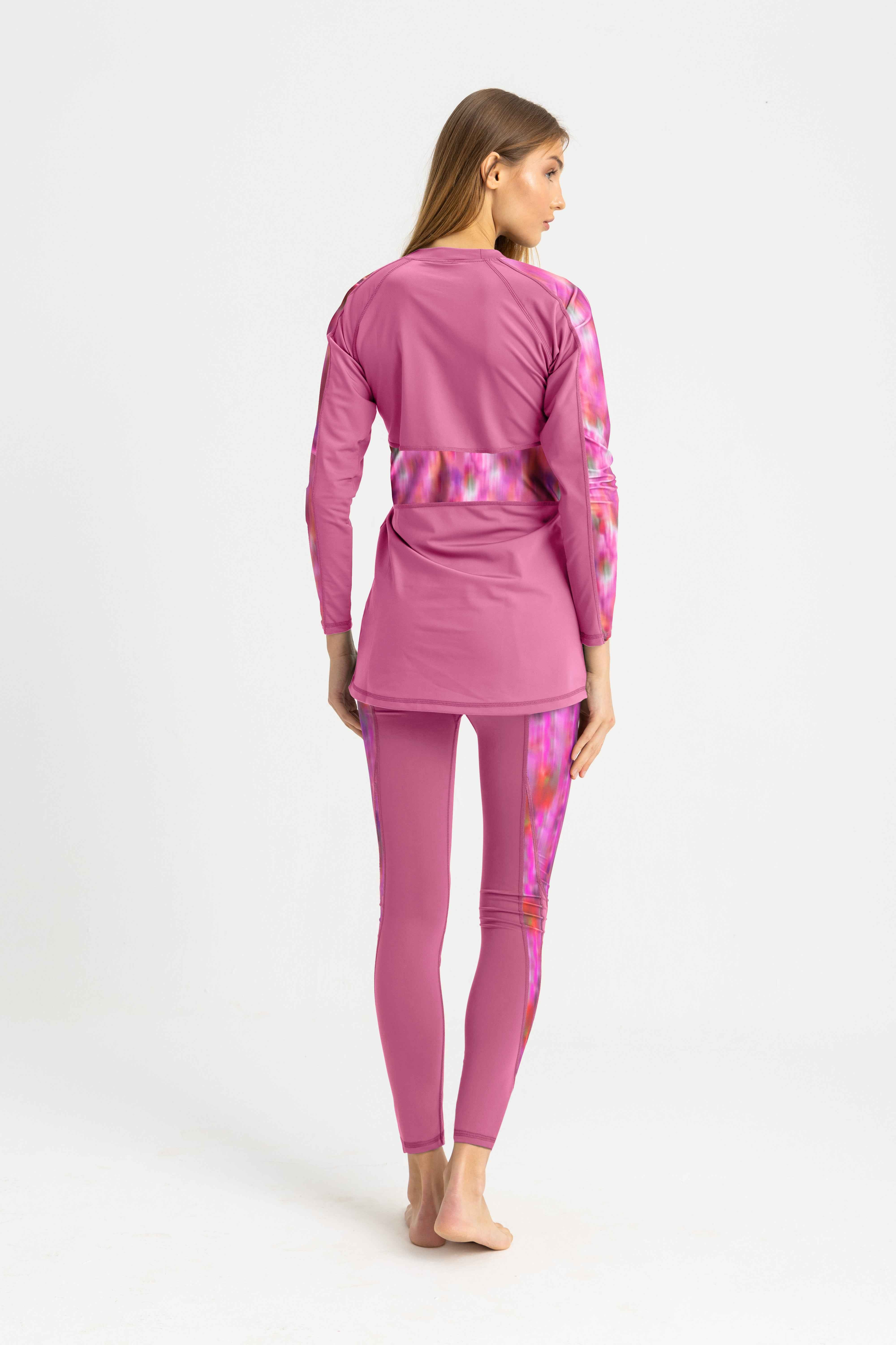 Asymmetrical Basic Swimsuit - Pink Haze - Libra Sport