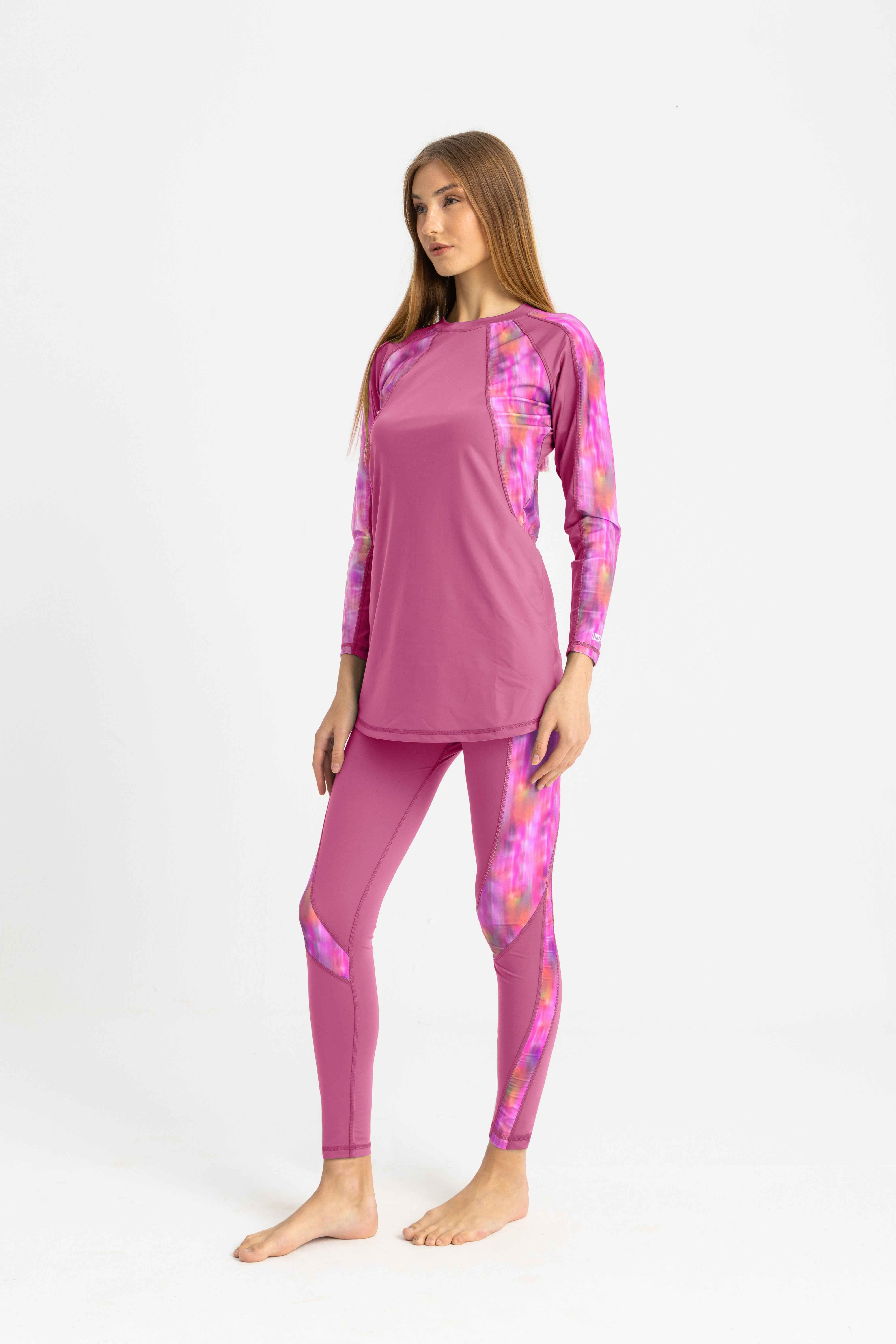 Asymmetrical Basic Swimsuit - Pink Haze - Libra Sport