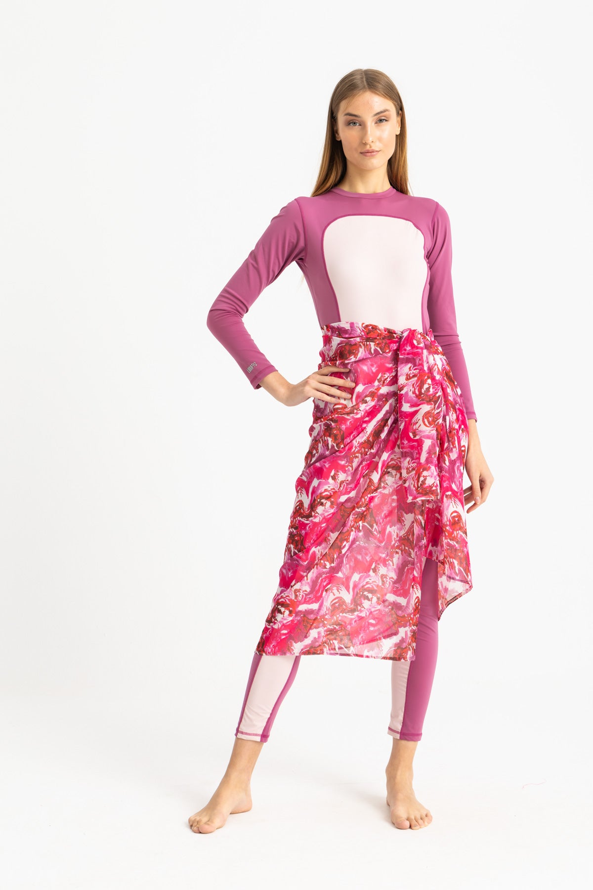 Chiffon Wrap - Pink Watermark