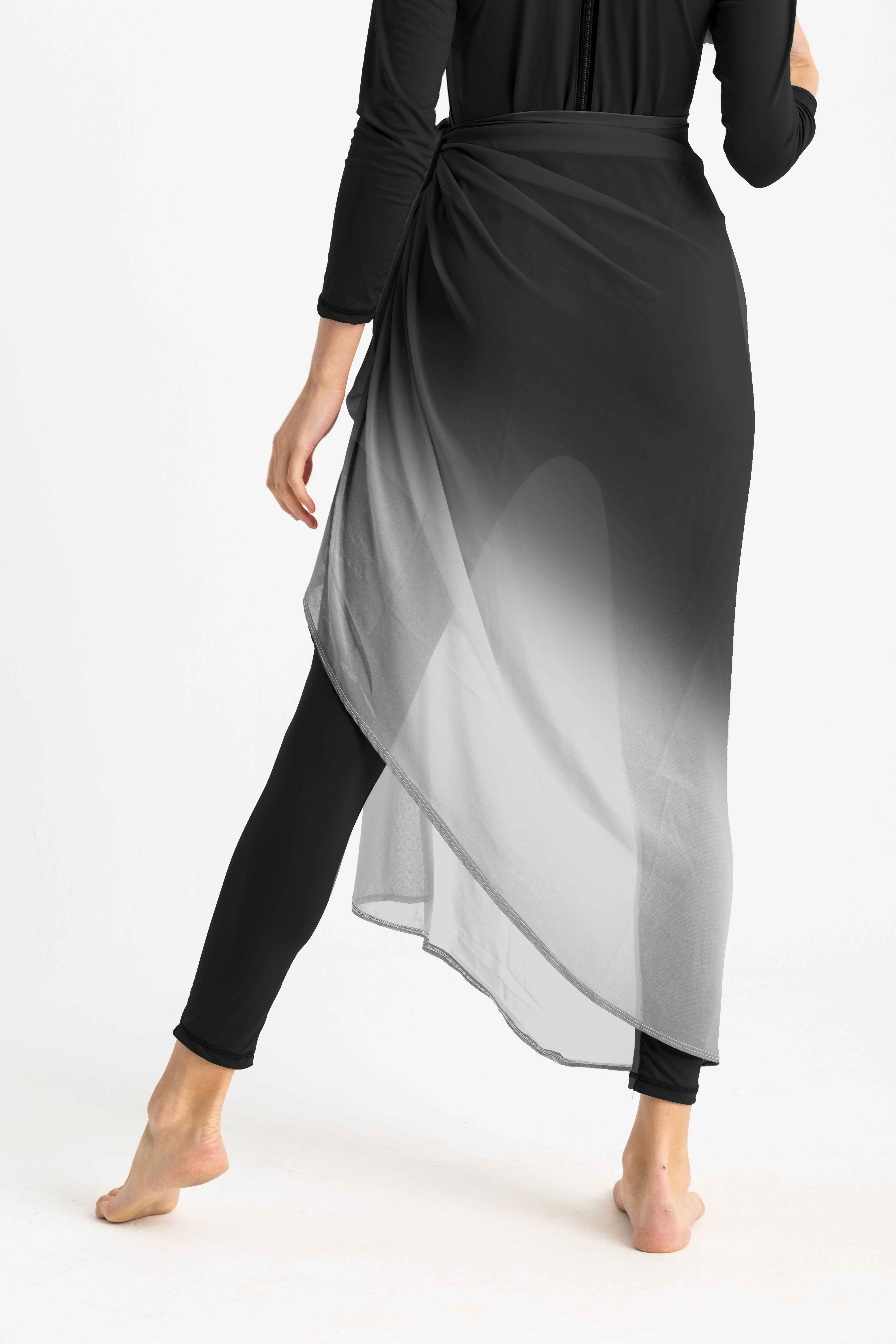 Chiffon Wrap - Gradient Black - Libra Sport