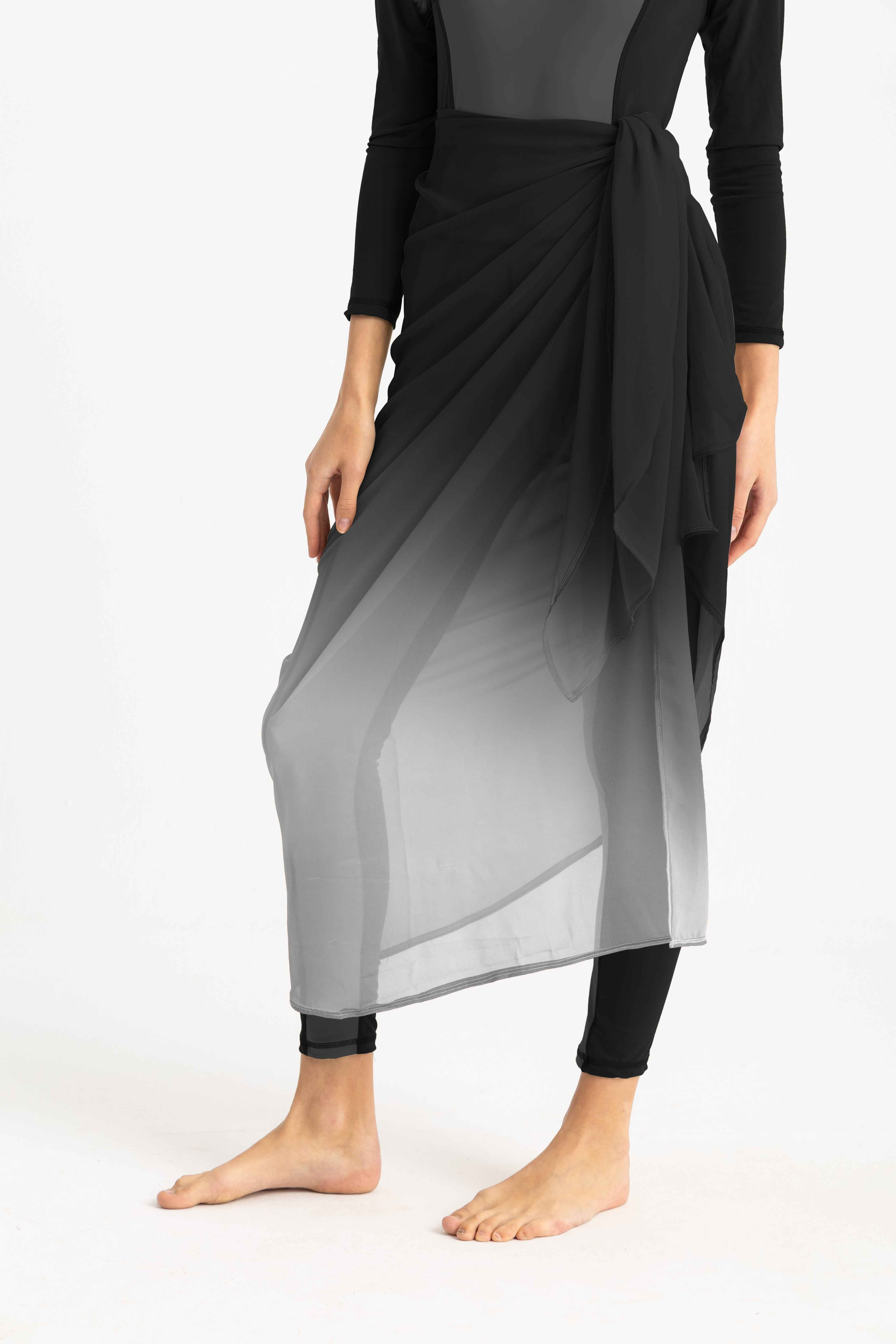 Chiffon Wrap - Gradient Black - Libra Sport