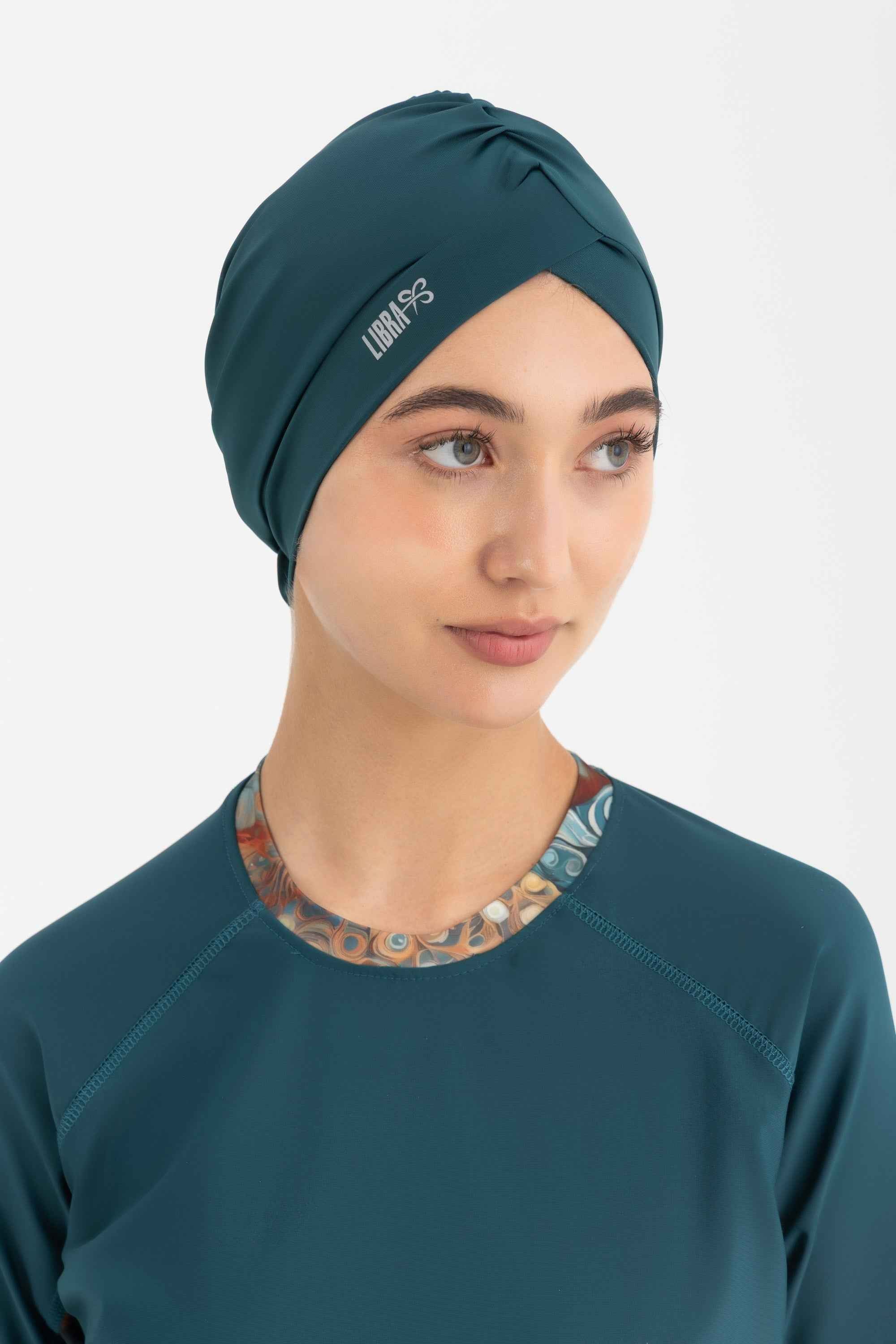 Sleek Swim Turban - Deep Teal - Libra Sport