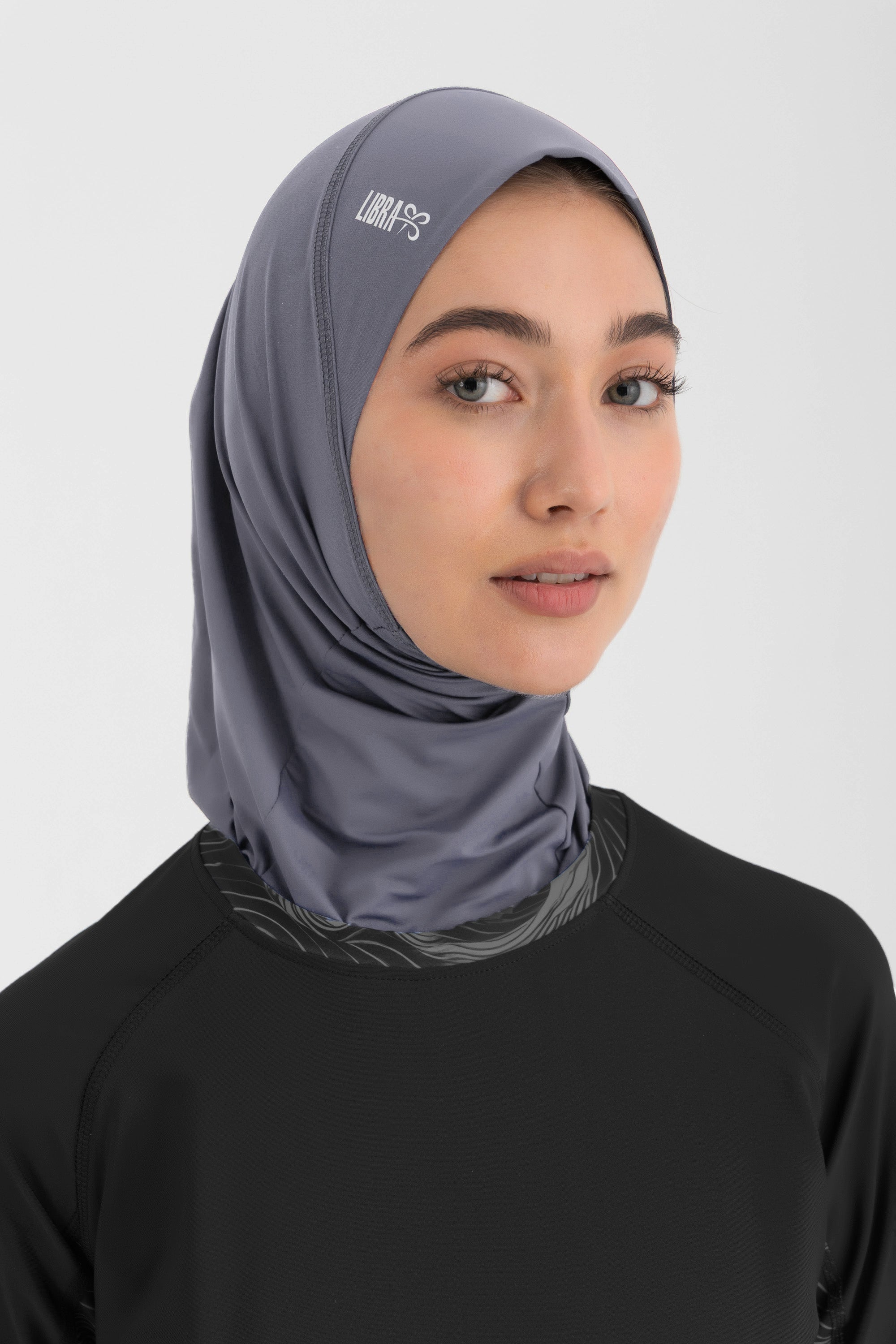 Ultra-Fit Swim Hijab - Charcoal - Libra Sport