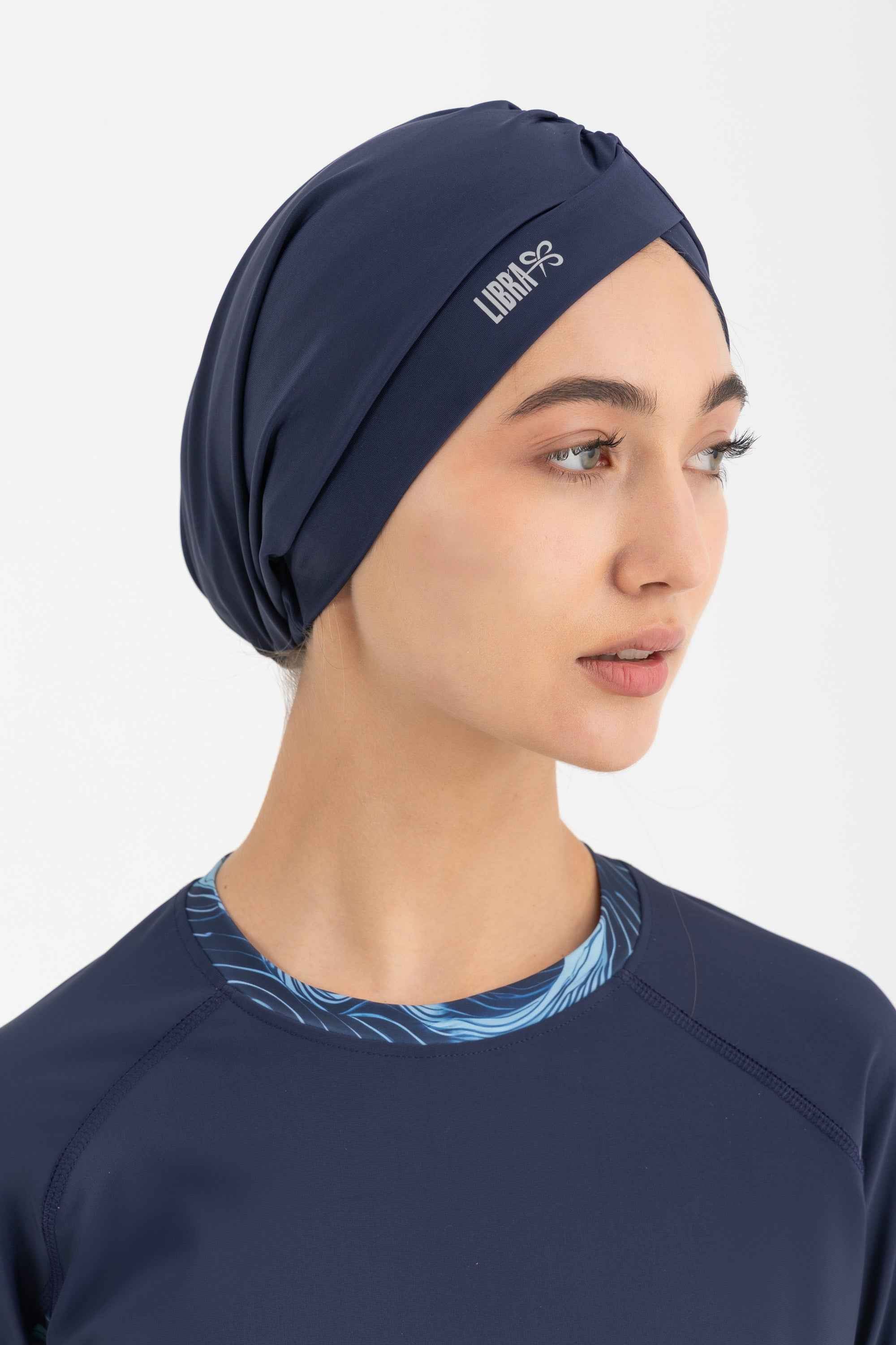 Sleek Swim Turban - Navy - Libra Sport