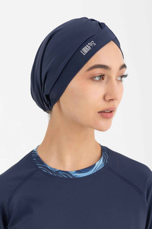 Sleek Swim Turban - Navy - Libra Sport