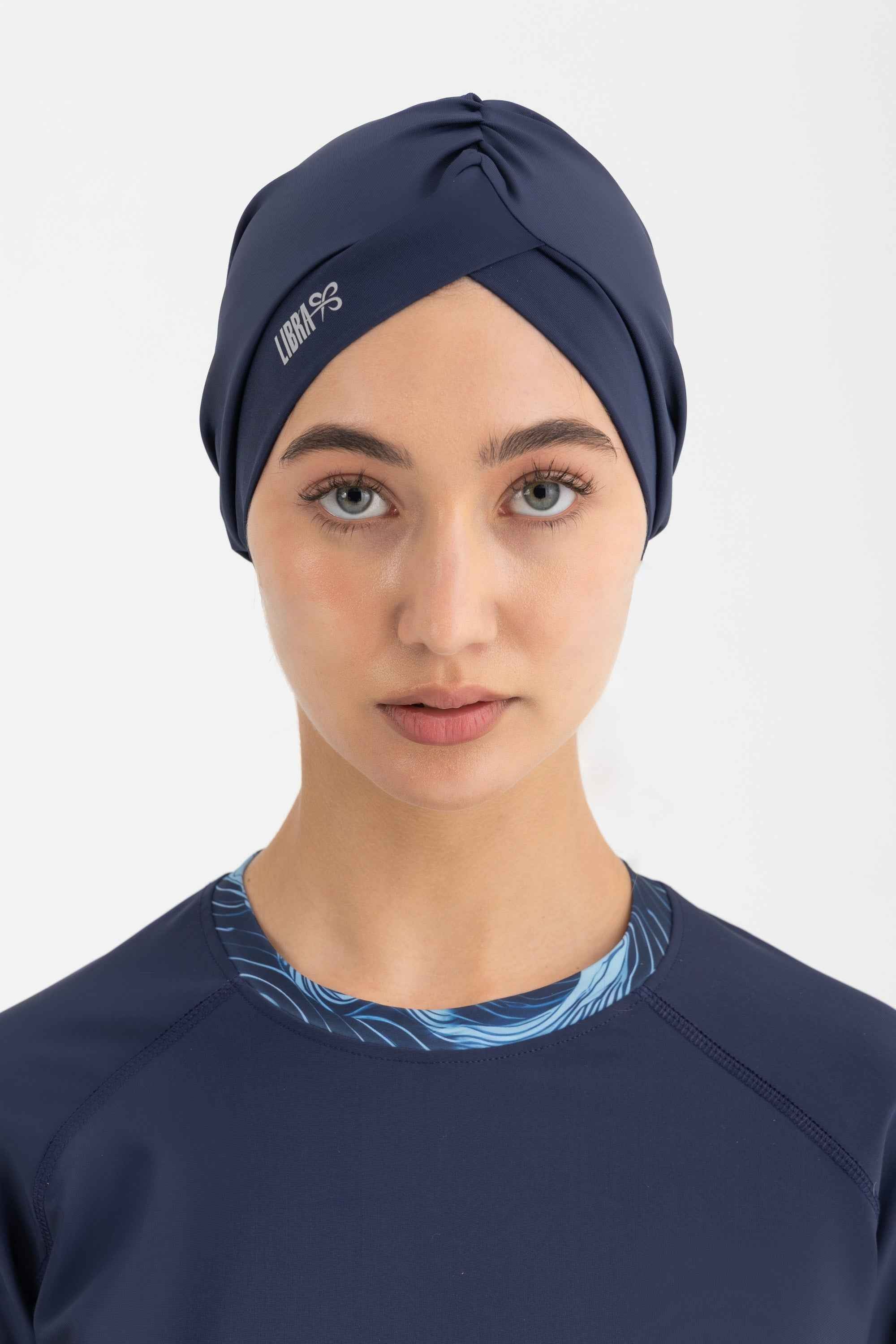 Sleek Swim Turban - Navy - Libra Sport