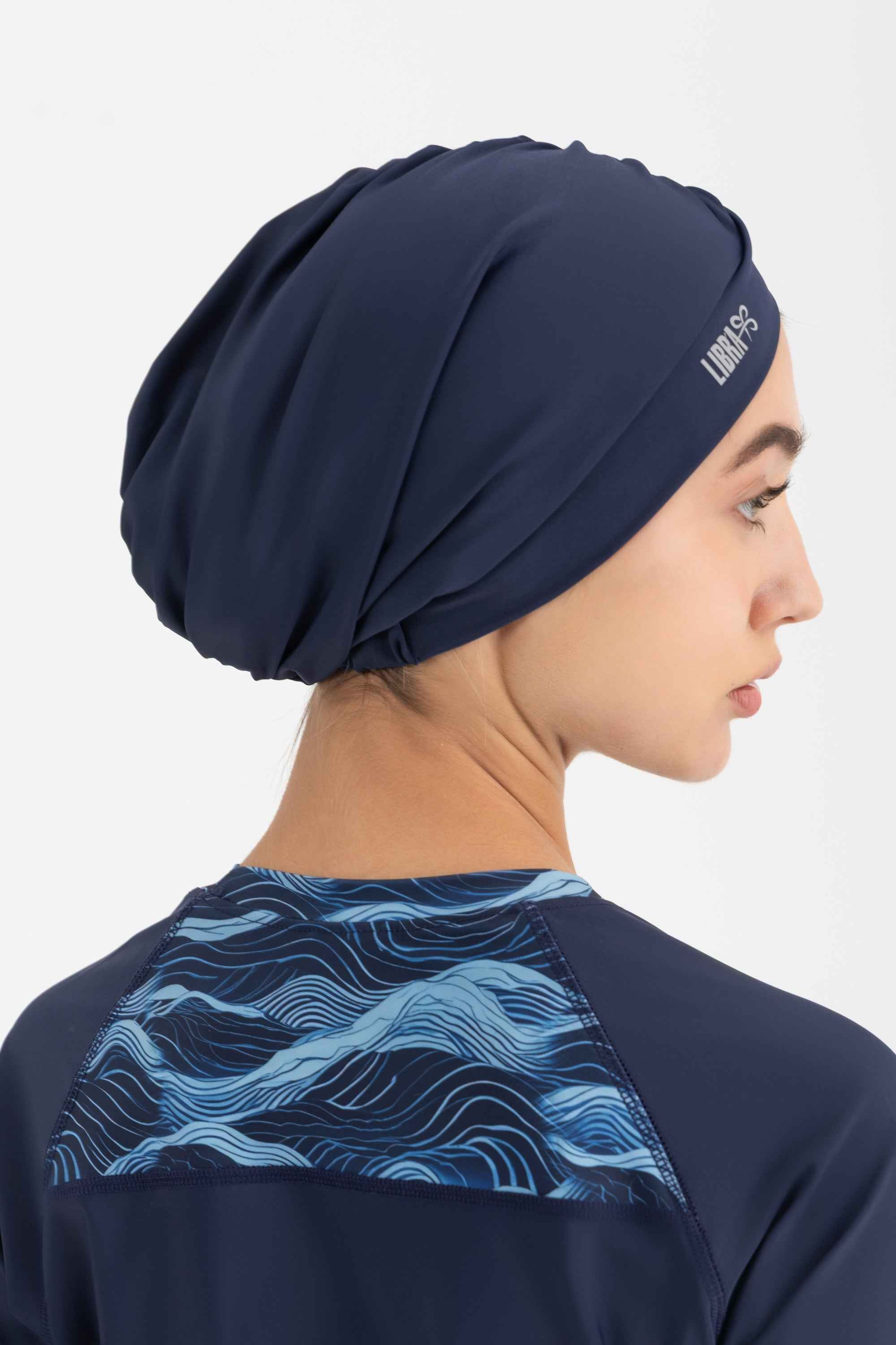 Sleek Swim Turban - Navy - Libra Sport