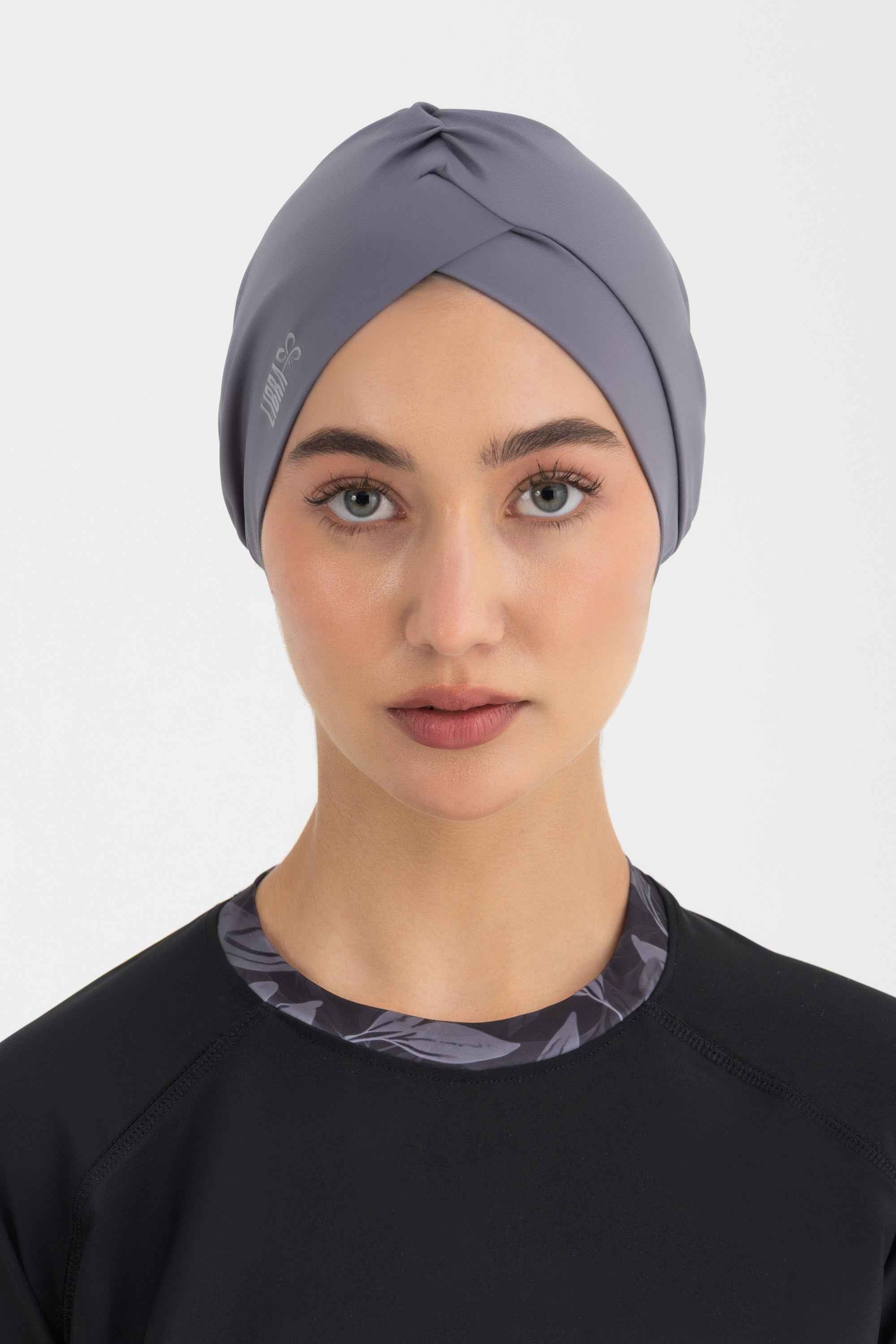 Sleek Swim Turban - Charcoal - Libra Sport