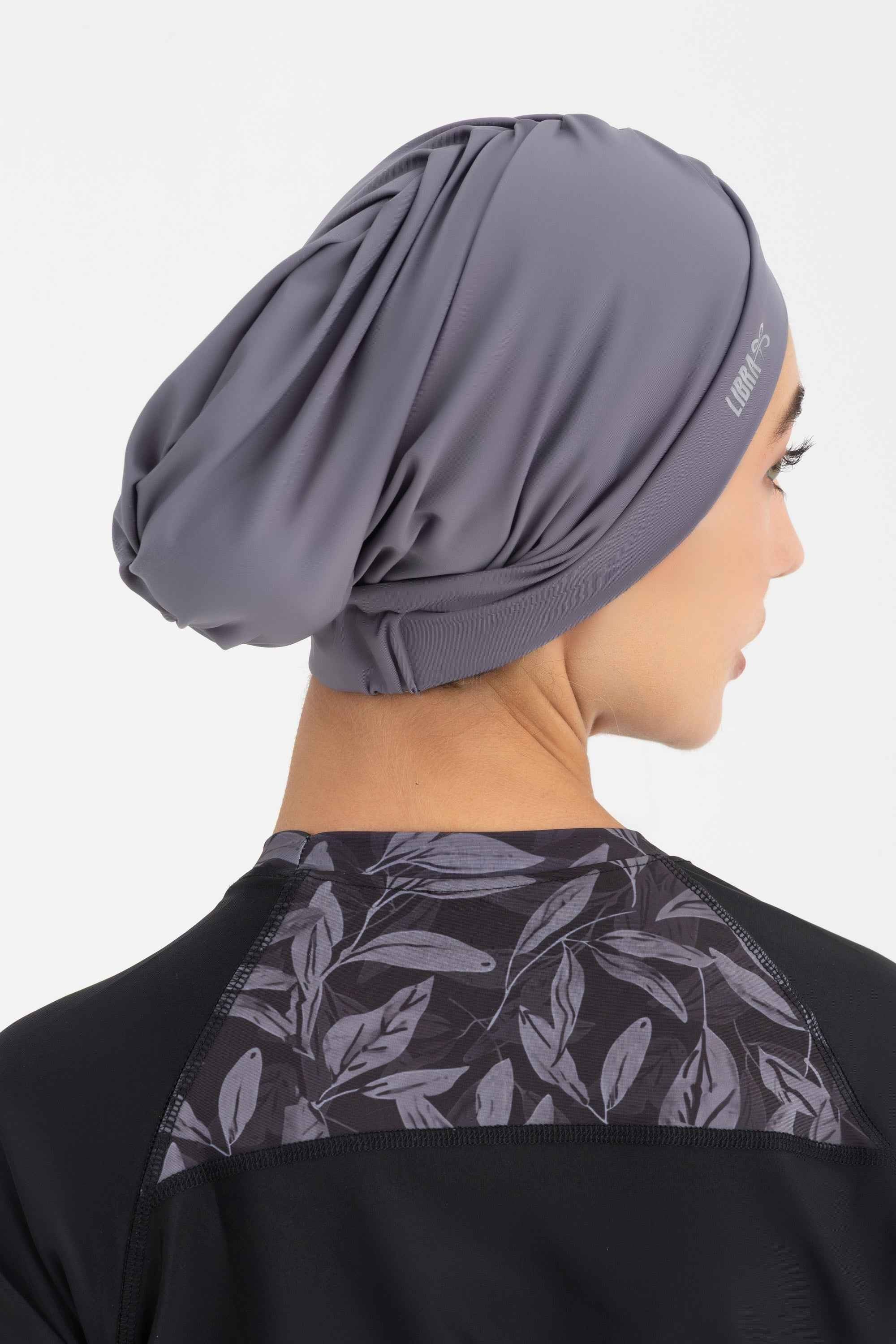 Sleek Swim Turban - Charcoal - Libra Sport