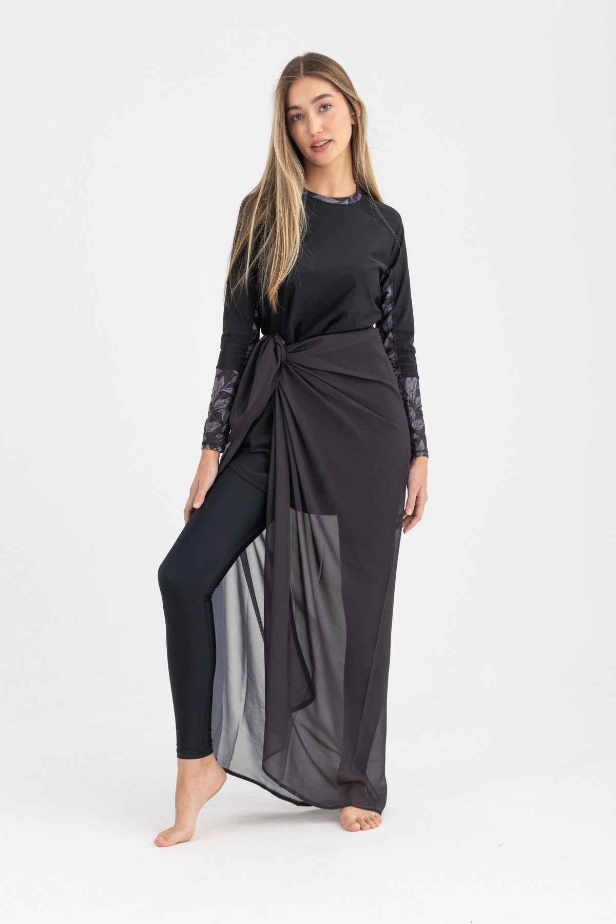 Chiffon Wrap - Black - Libra Sport