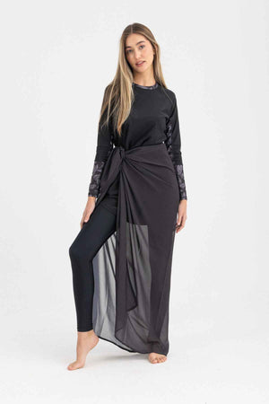 Chiffon Wrap - Black - Libra Sport