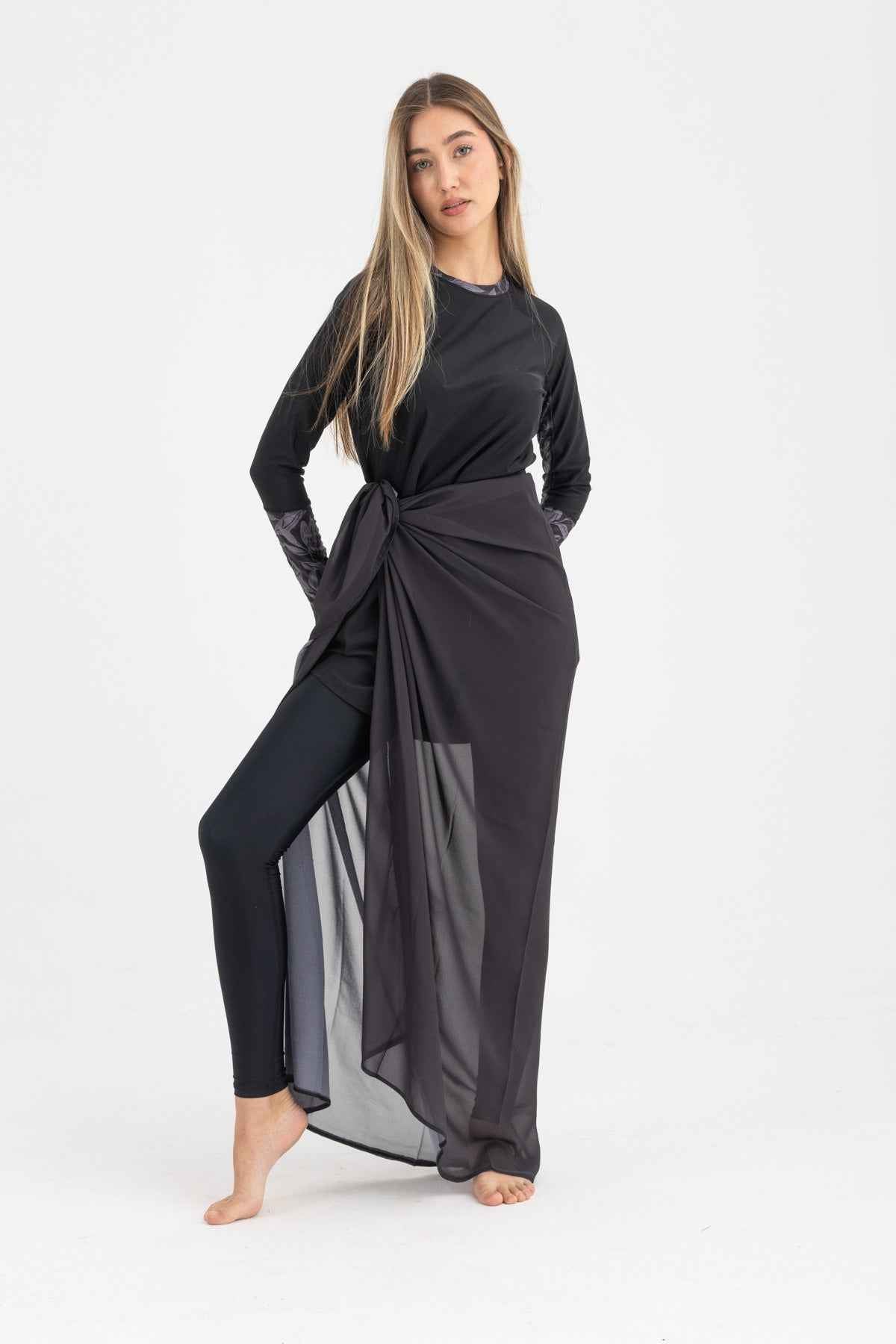 Chiffon Wrap - Black - Libra Sport