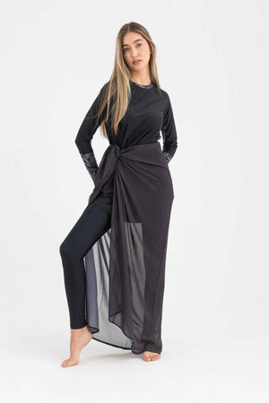 Chiffon Wrap - Black - Libra Sport