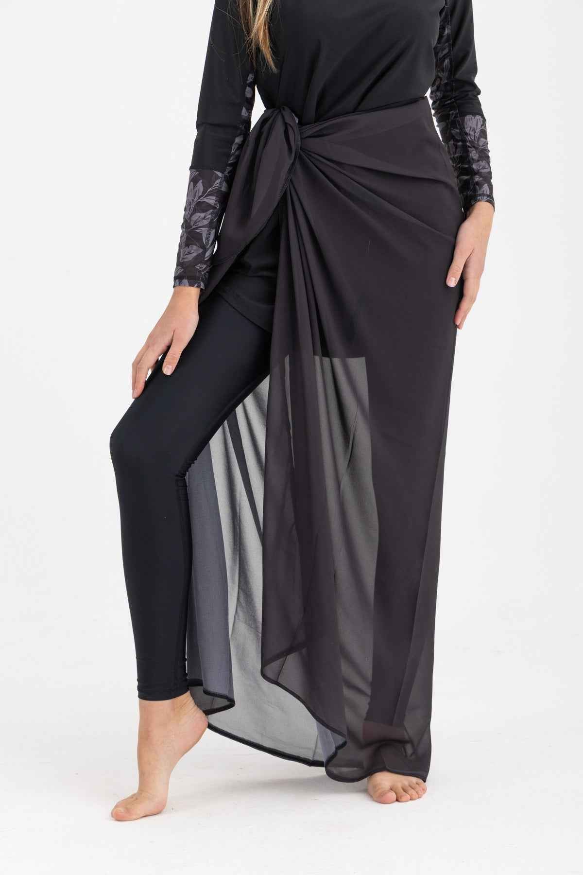Chiffon Wrap - Black - Libra Sport
