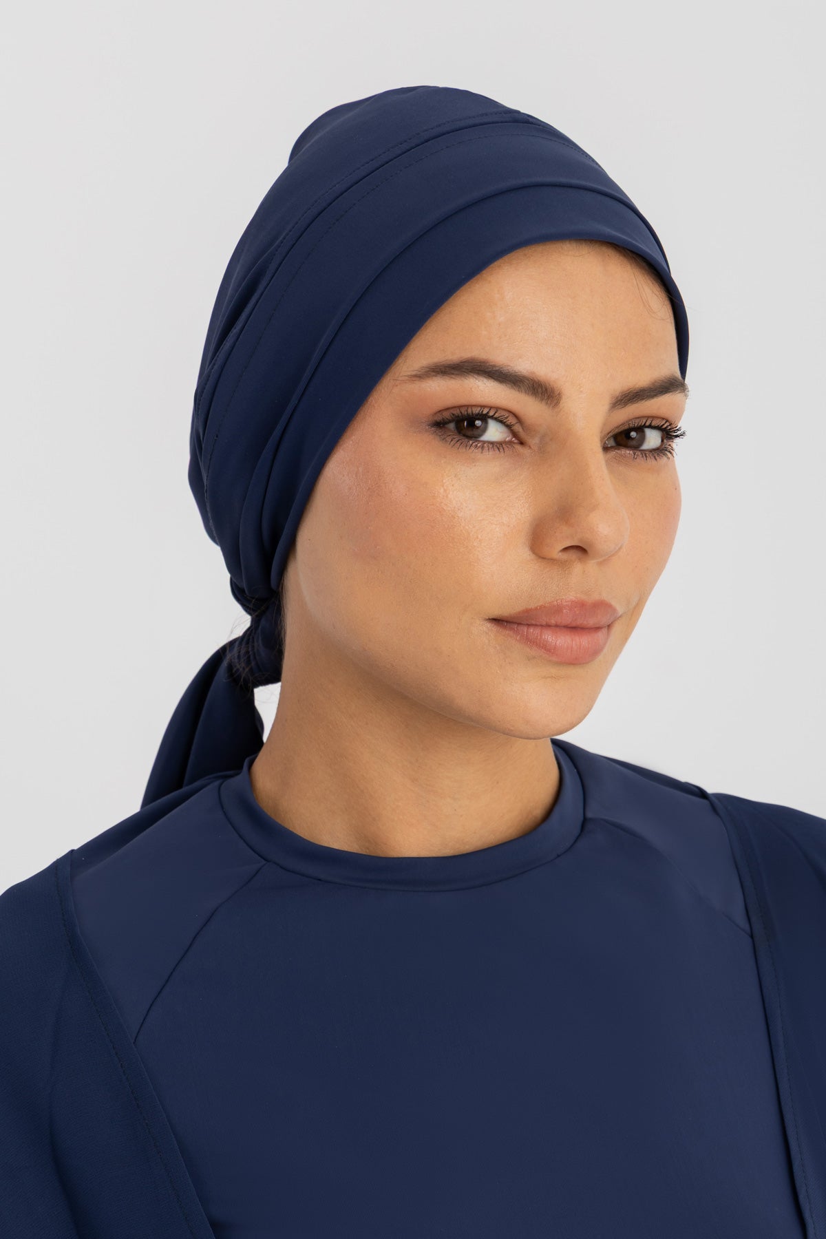 Sleek Swim Turban -  Midnight Wave