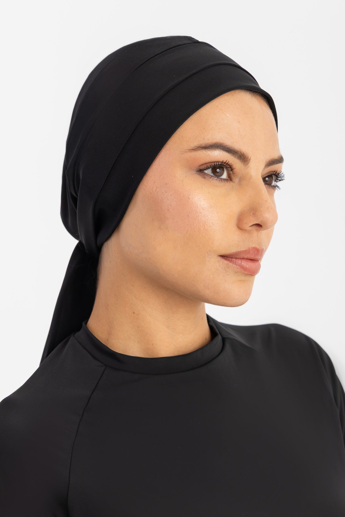 Sleek Swim Turban - Black