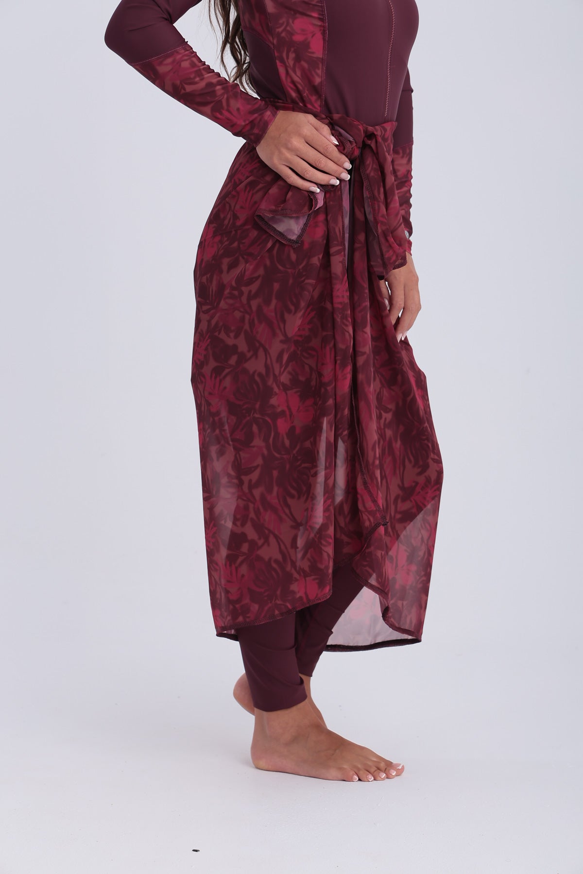 Chiffon Wrap - Deep Cherry