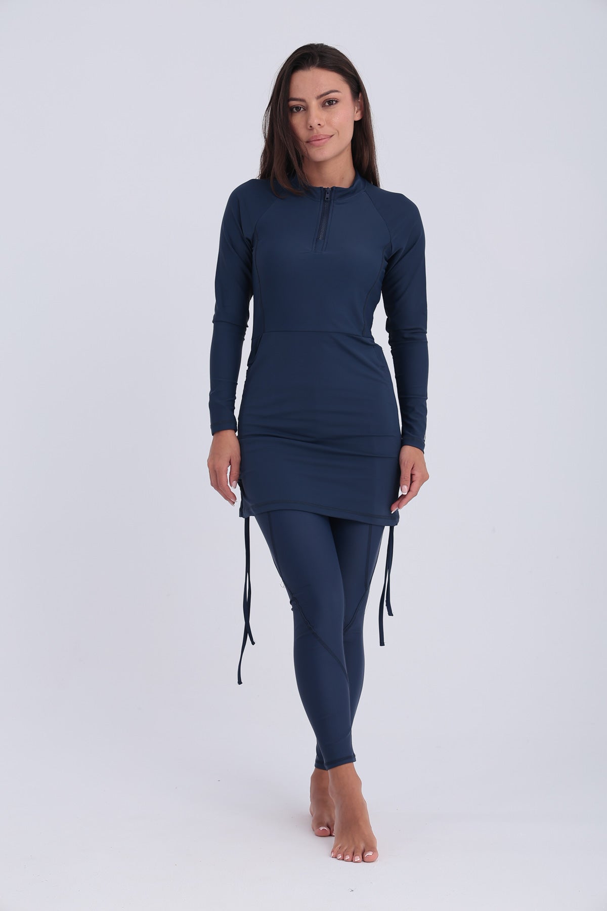 Contour Zip Top-Midnight Wave