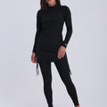 Contour Zip Top-Black