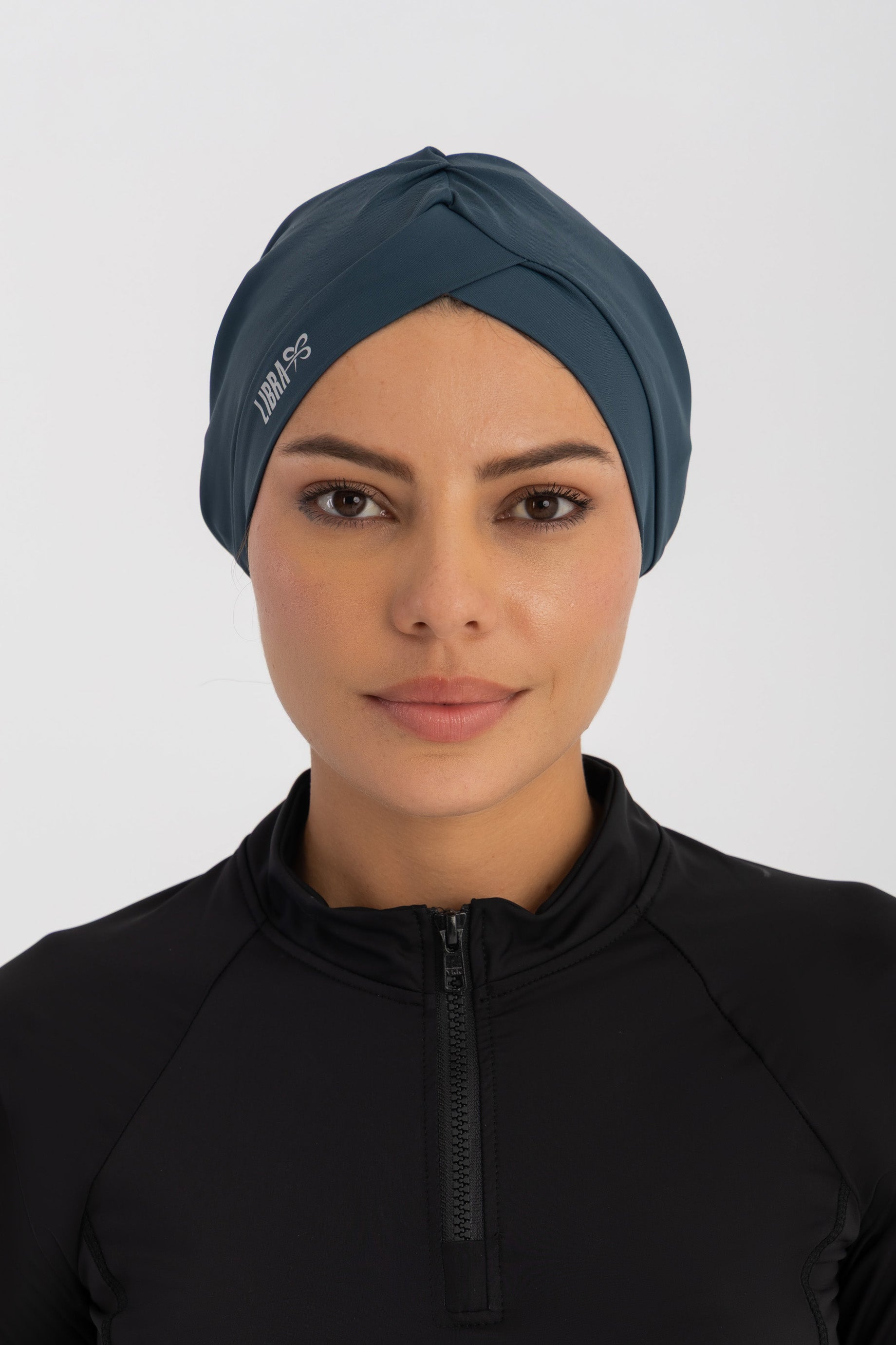 Sleek Swim Turban - Nautical Blue