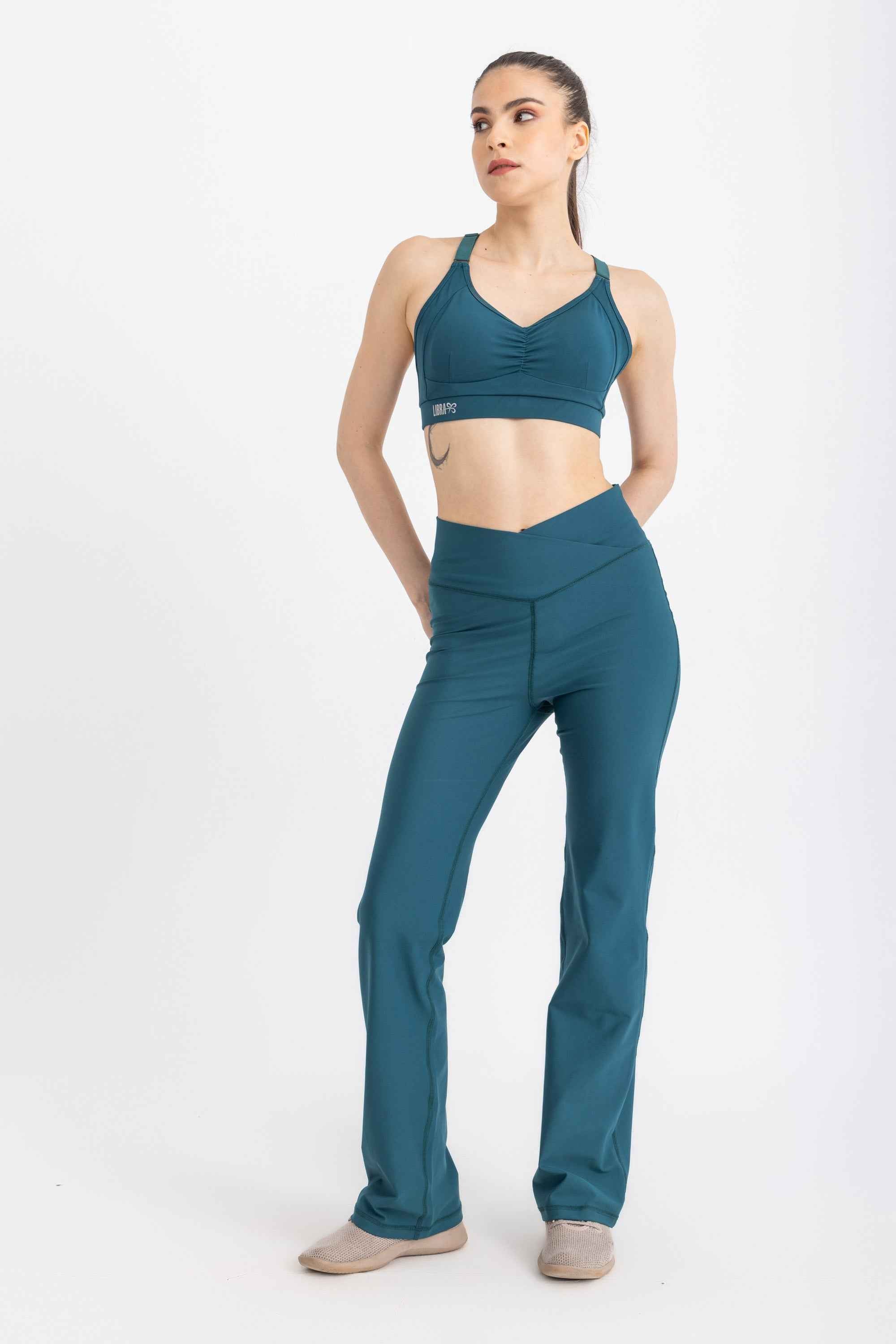 V-Flare Leggings - Atlantic Deep - Libra Sport